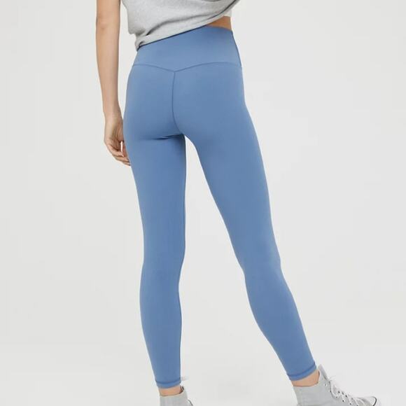 NWT Aerie Offline Real Me Crossover 7/8 Legging - Marbled Blue - Size Large - Picture 3 of 12